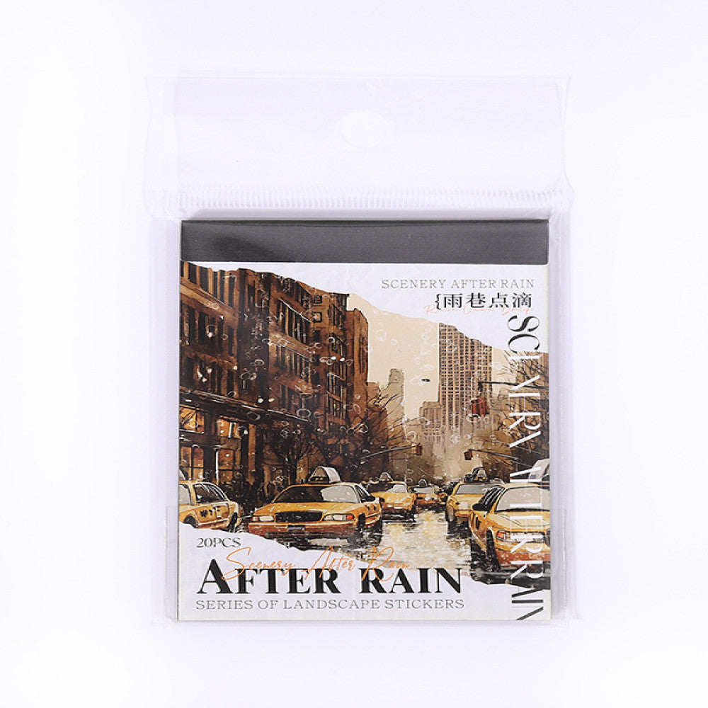 After the rain rainy landscape PET stickers 20 Pcs image 4