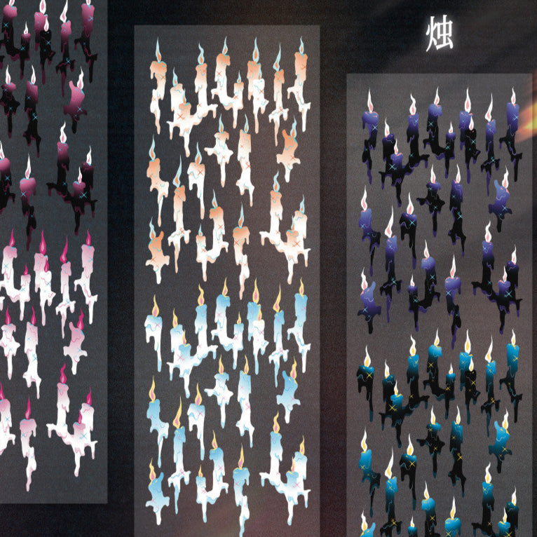 Candles original domestic Guka PET stickers image 0