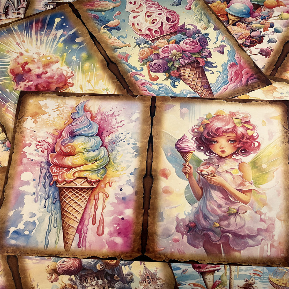 Magazine Fantasy Fairy Tale Castle Background Paper 14cm 18cm 14 Sheets image 1