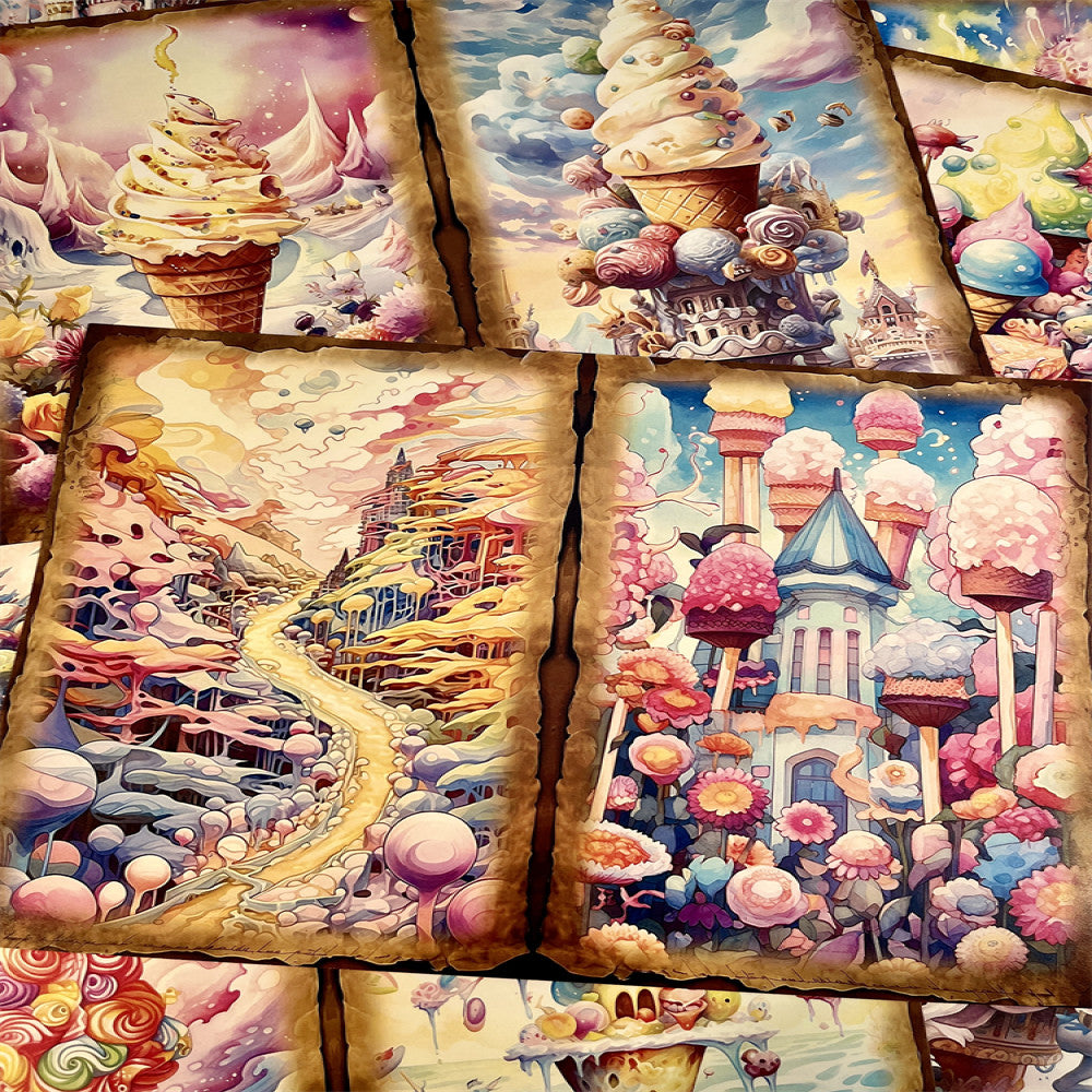 Magazine Fantasy Fairy Tale Castle Background Paper 14cm 18cm 14 Sheets image 2