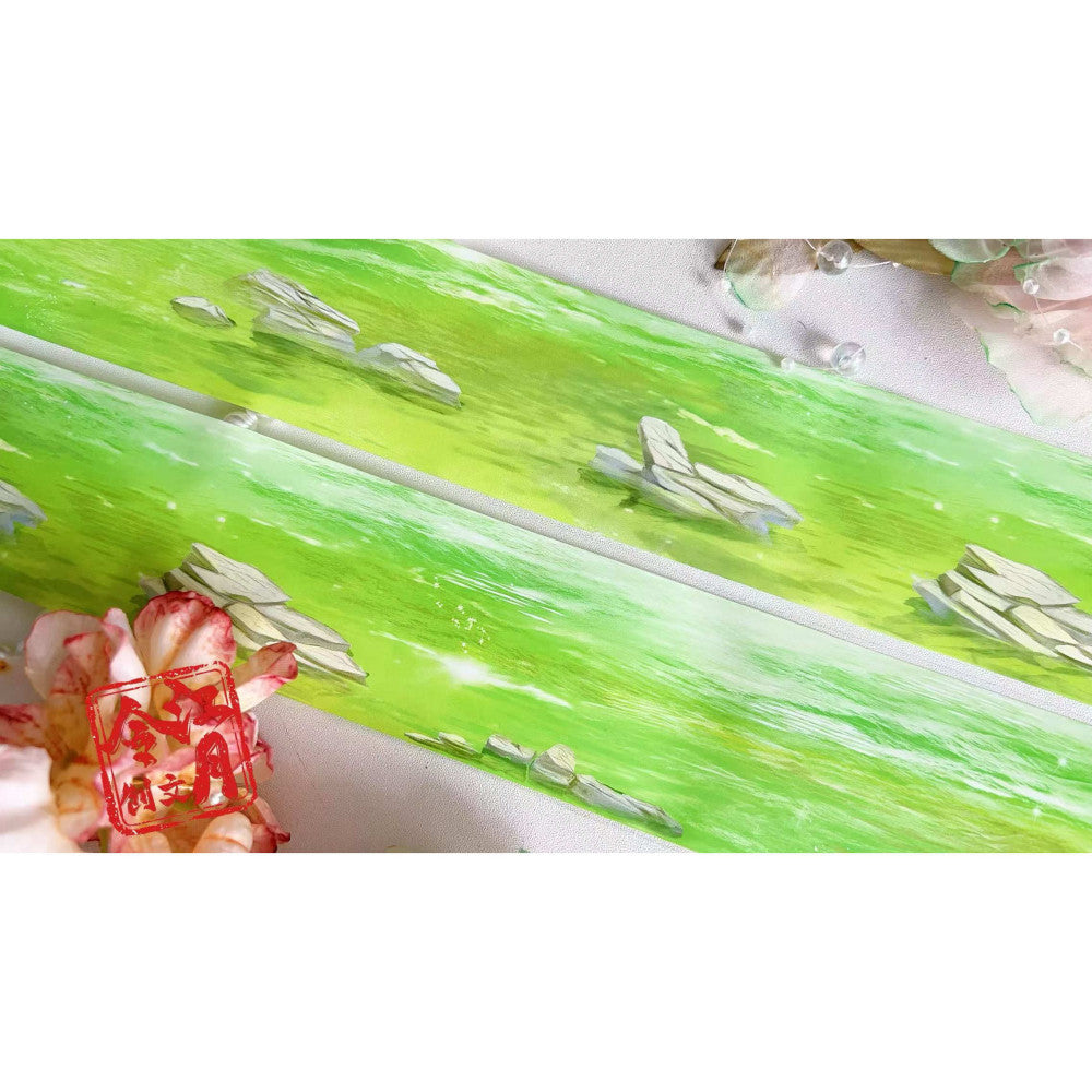 Clear Wind and Flowing Water Green Grass PET Tape image 2