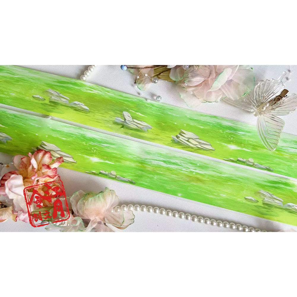 Clear Wind and Flowing Water Green Grass PET Tape image 3