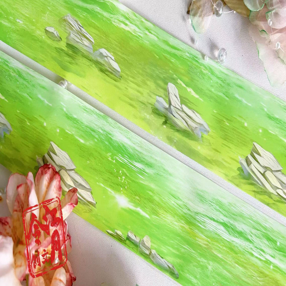 Clear Wind and Flowing Water Green Grass PET Tape image 6