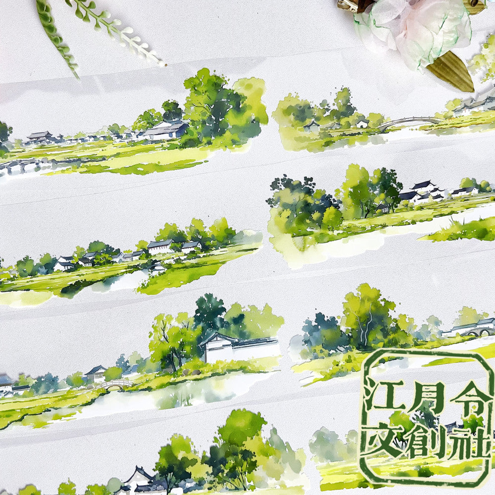 Spring Festival Village House Ancient Style PET WASHI Tape image 2