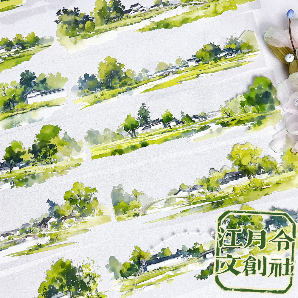 Spring Festival Village House Ancient Style PET WASHI Tape image 3