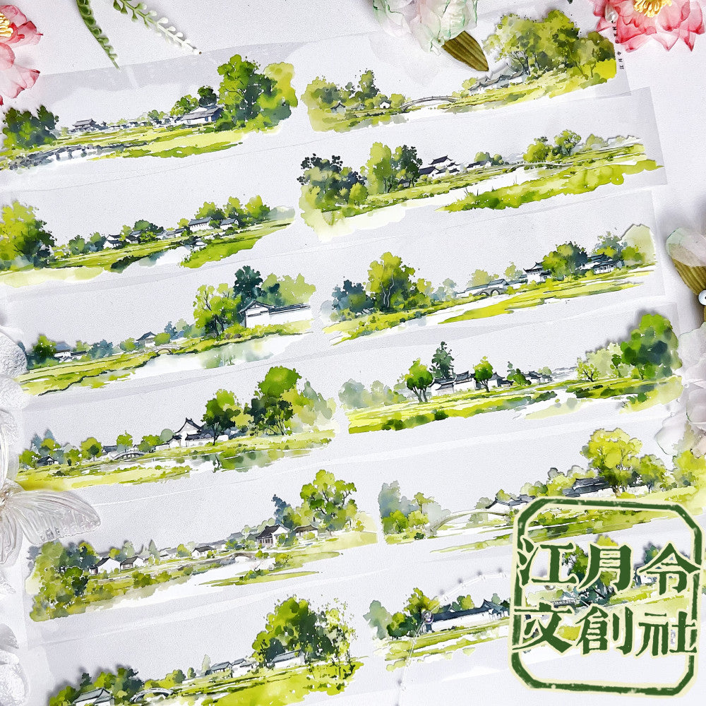 Spring Festival Village House Ancient Style PET WASHI Tape image 0