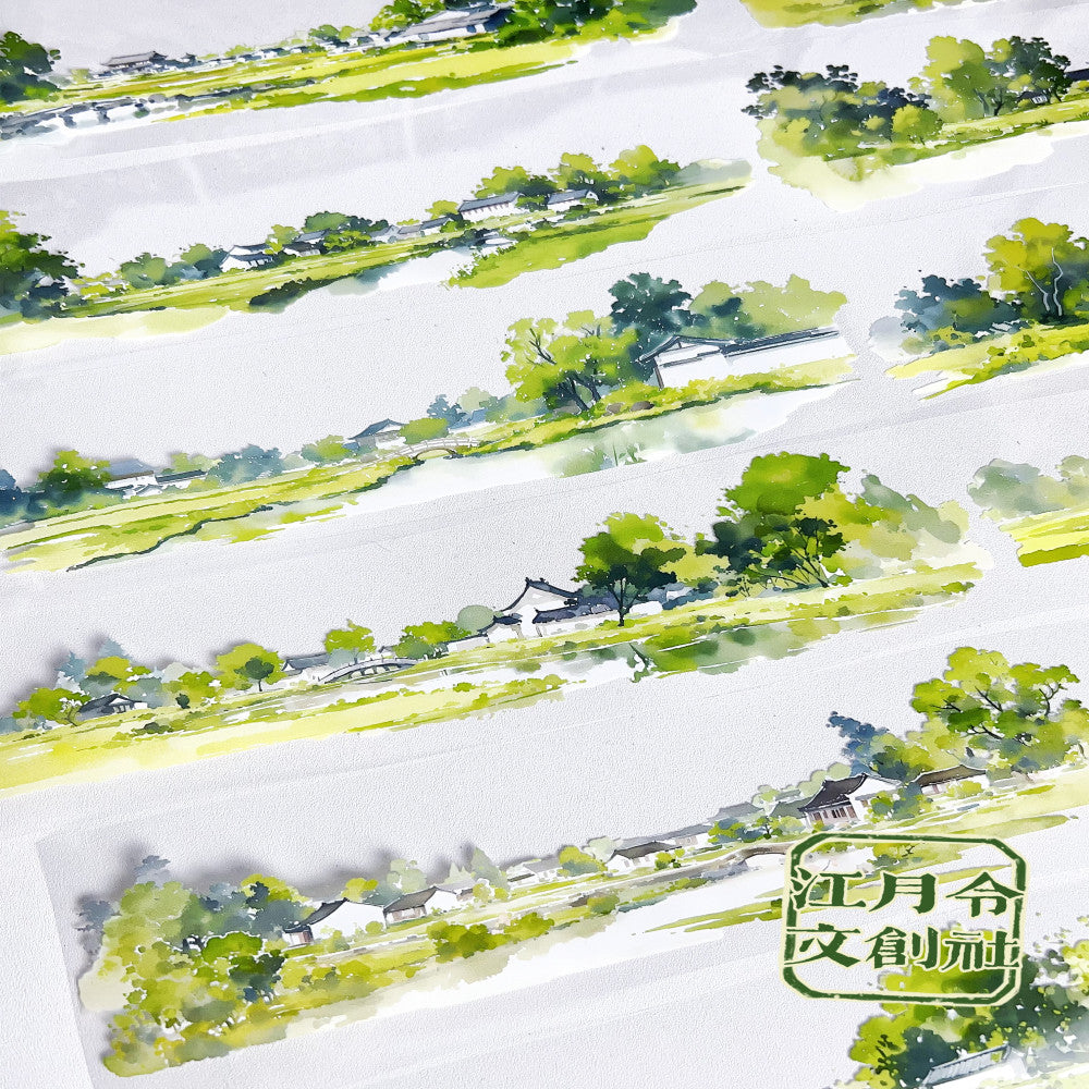 Spring Festival Village House Ancient Style PET/WASHI Tape