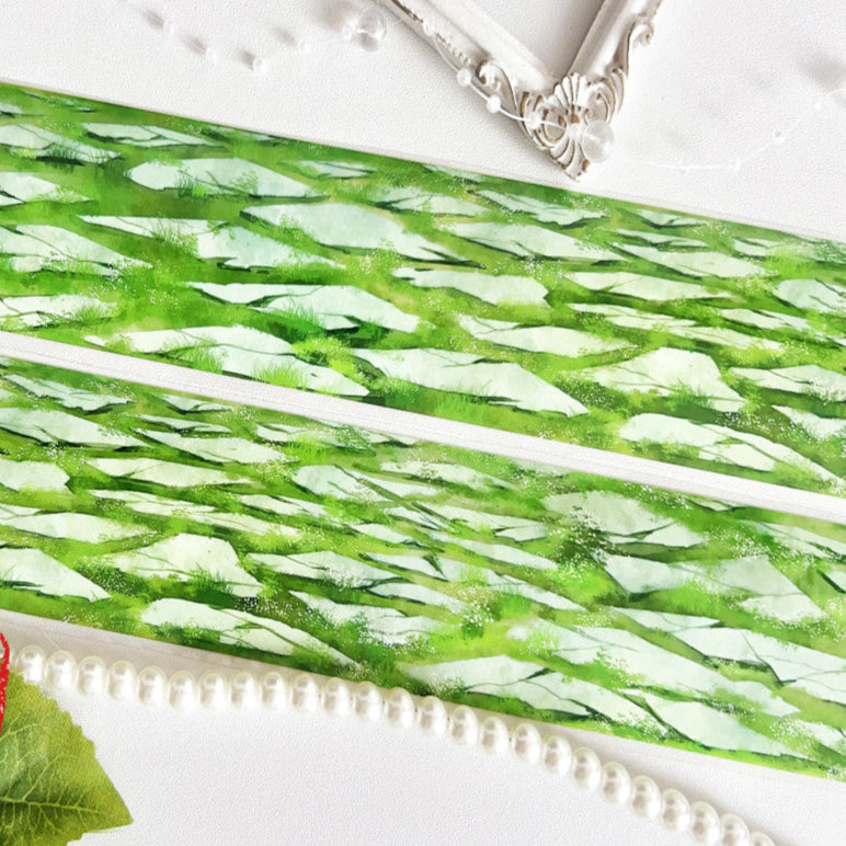 Green Grass Brick Stacking PET Tape 5cm 5m image 2