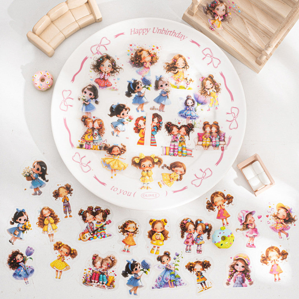 Star Aya Series Character Theme Small Size PET Stickers 4 Styles 50 Pcs image 2