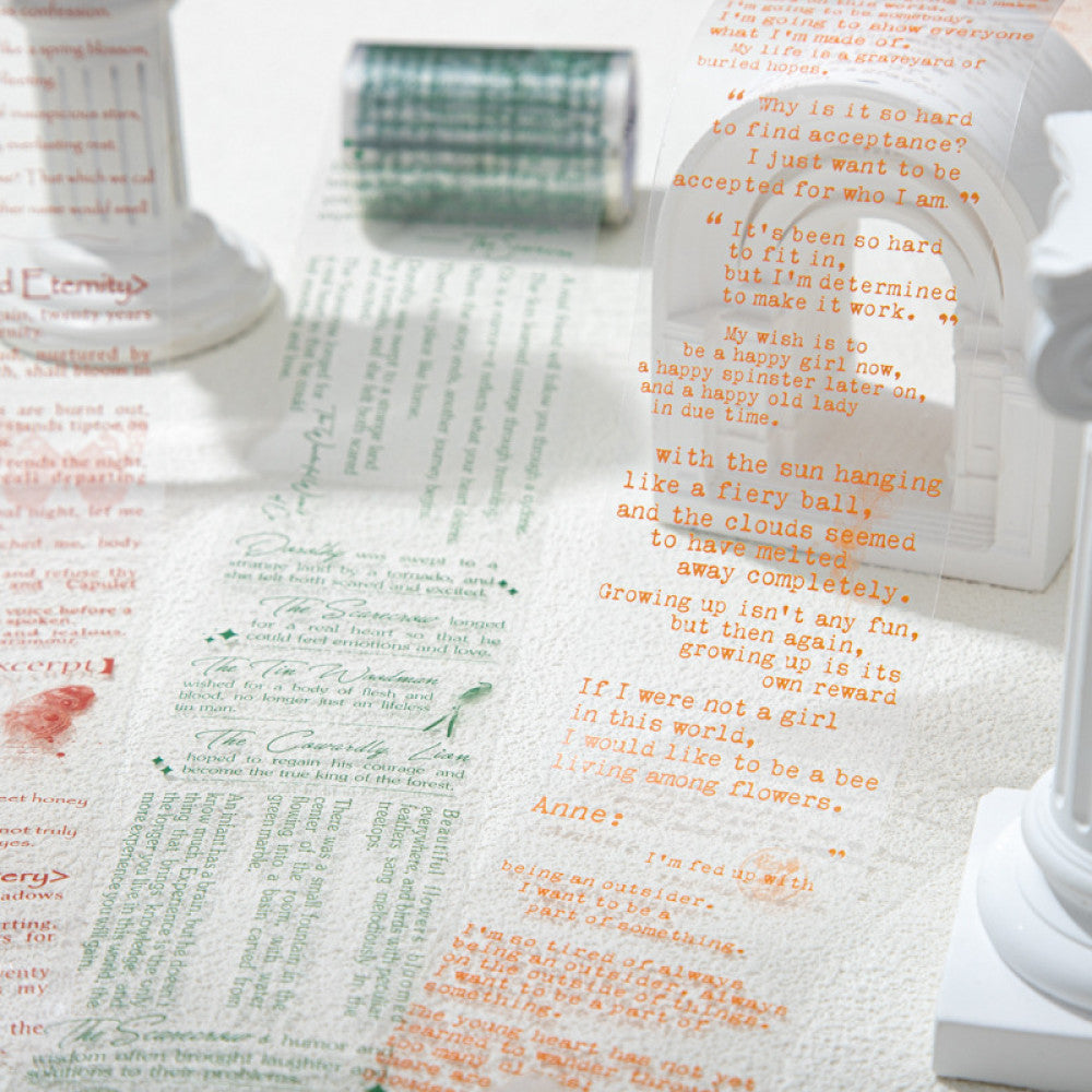 Literary Quotes Fragment Series English PET Tape 6 Types 6cm 2m image 2