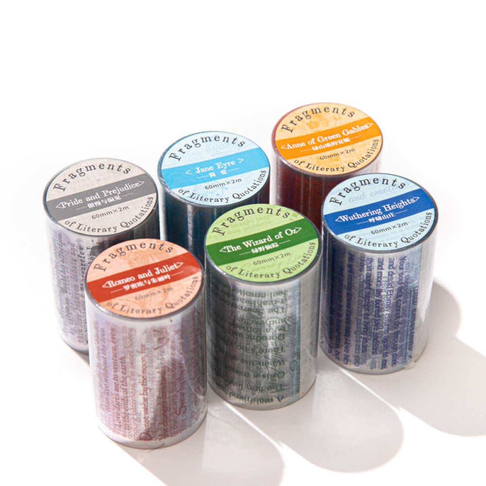Literary Quotes Fragment Series English PET Tape 6 Types 6cm 2m image 4