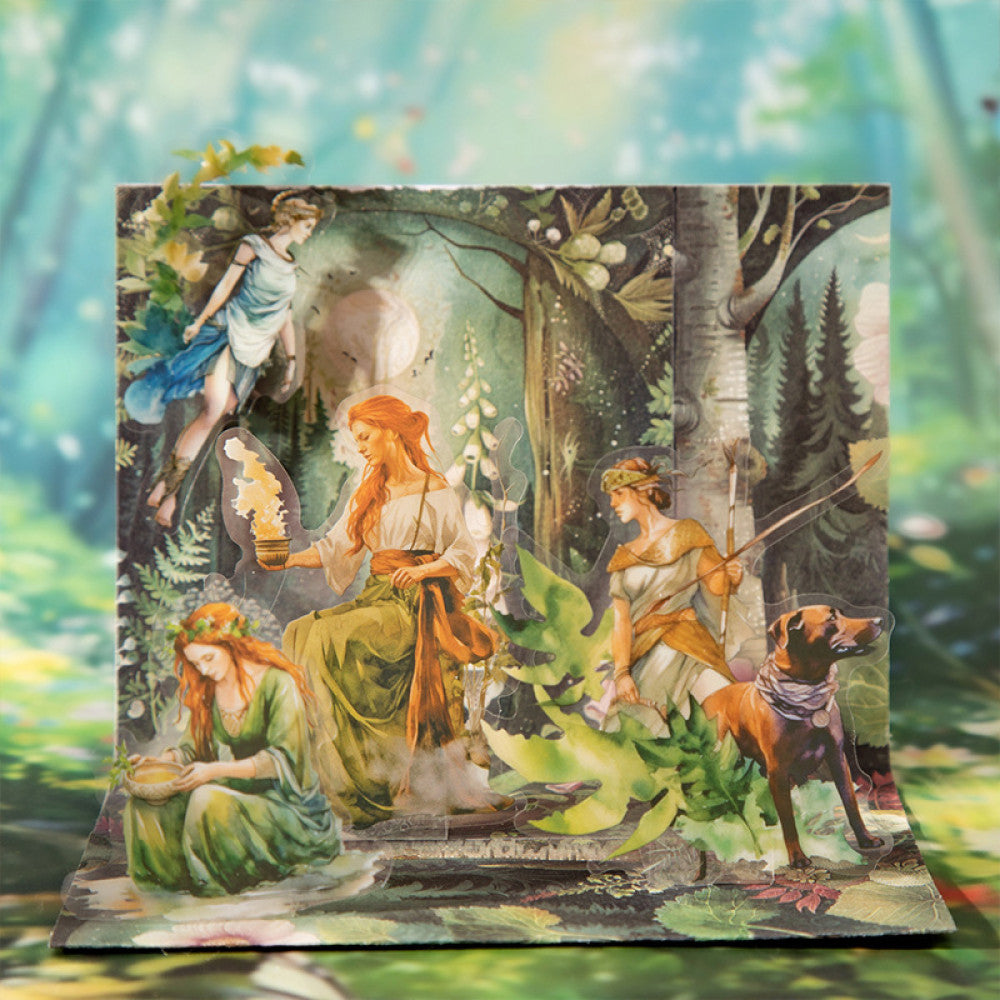 Mythology Theme Landscape Base PET Stickers 6 Styles 15 Pcs image 2