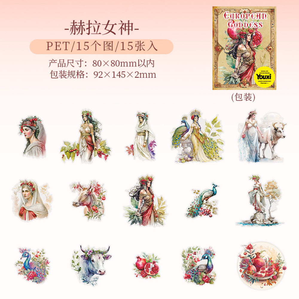 Mythology Theme Landscape Base PET Stickers 6 Styles 15 Pcs image 7