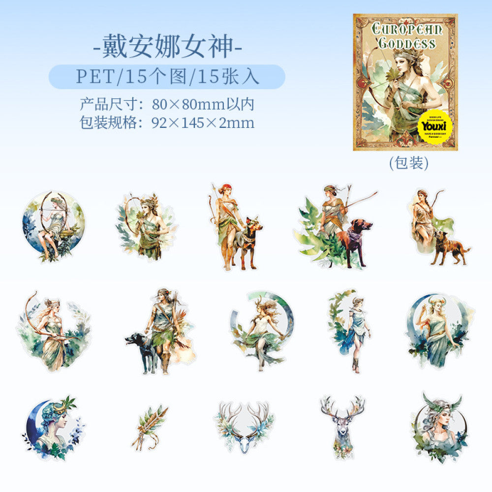 Mythology Theme Landscape Base PET Stickers 6 Styles 15 Pcs image 9