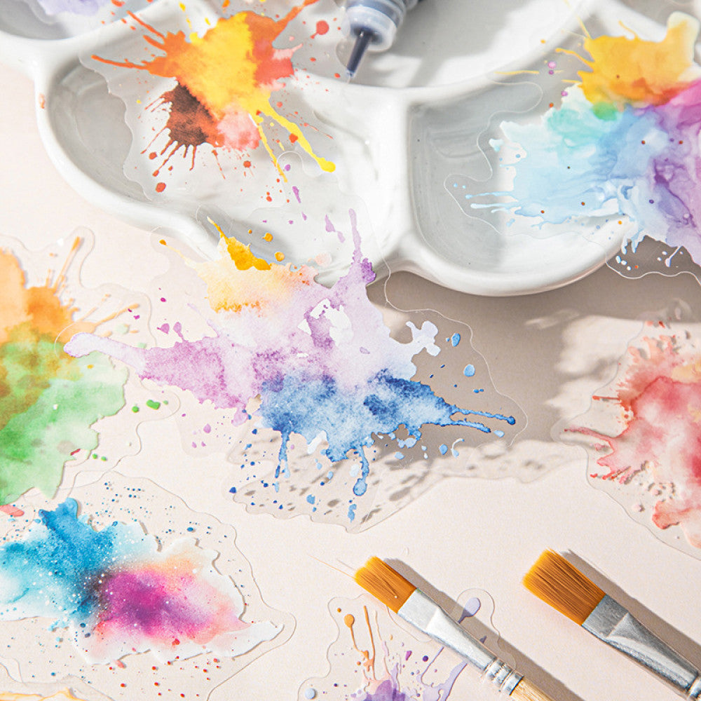 Butterfly Dream Flower Series Watercolor PET Sticker Pack 4 Types 25 Pcs image 0