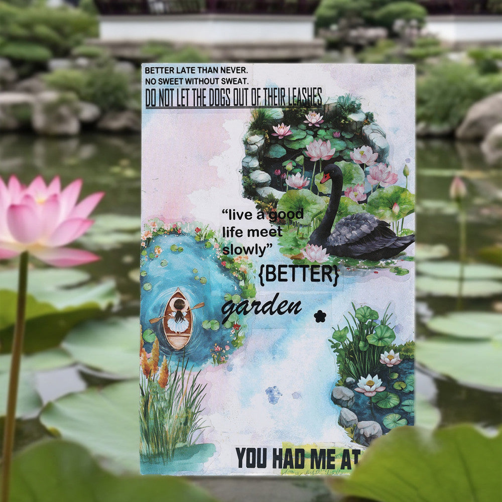 Painting Plant Pond Series PET Sticker Pack 6 Types 20 Pcs image 0