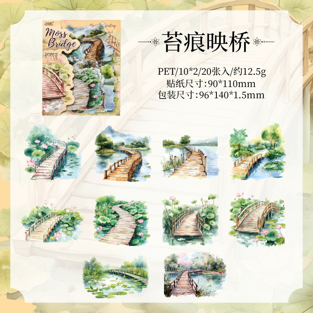 Painting Plant Pond Series PET Sticker Pack 6 Types 20 Pcs image 9