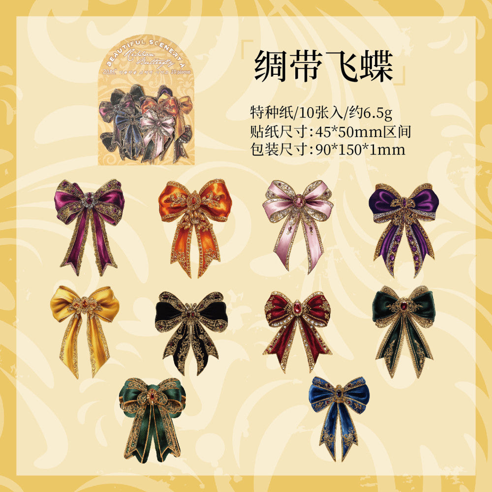 Splendid Series Paper Stickers 6 Types 10 Pcs image 6