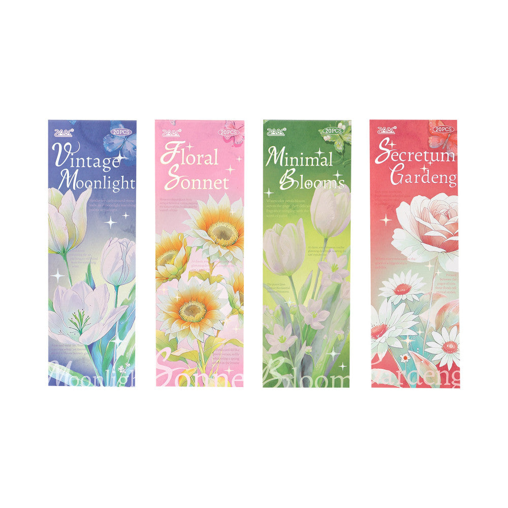 Flower Notes Series PET Sticker Book 4 Types image 4