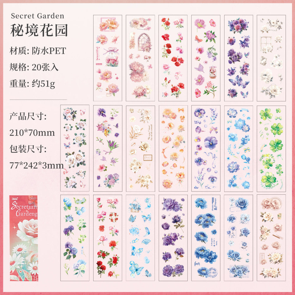 Flower Notes Series PET Sticker Book 4 Types image 6