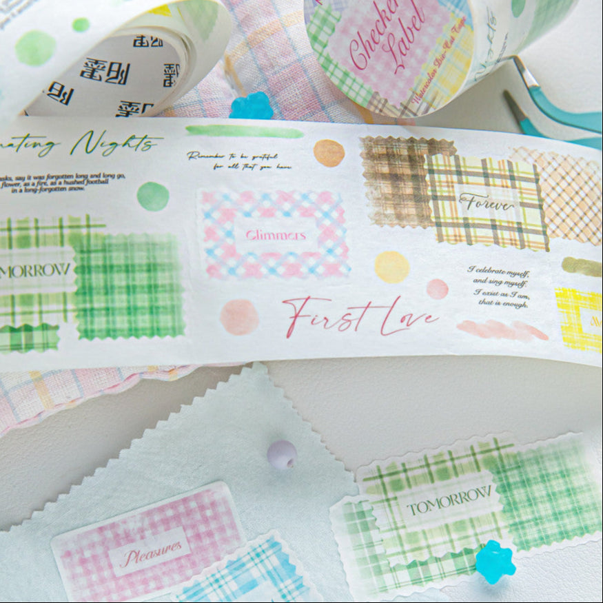 Colorful checkered pattern series Washi Tape 5cm 2m image 4