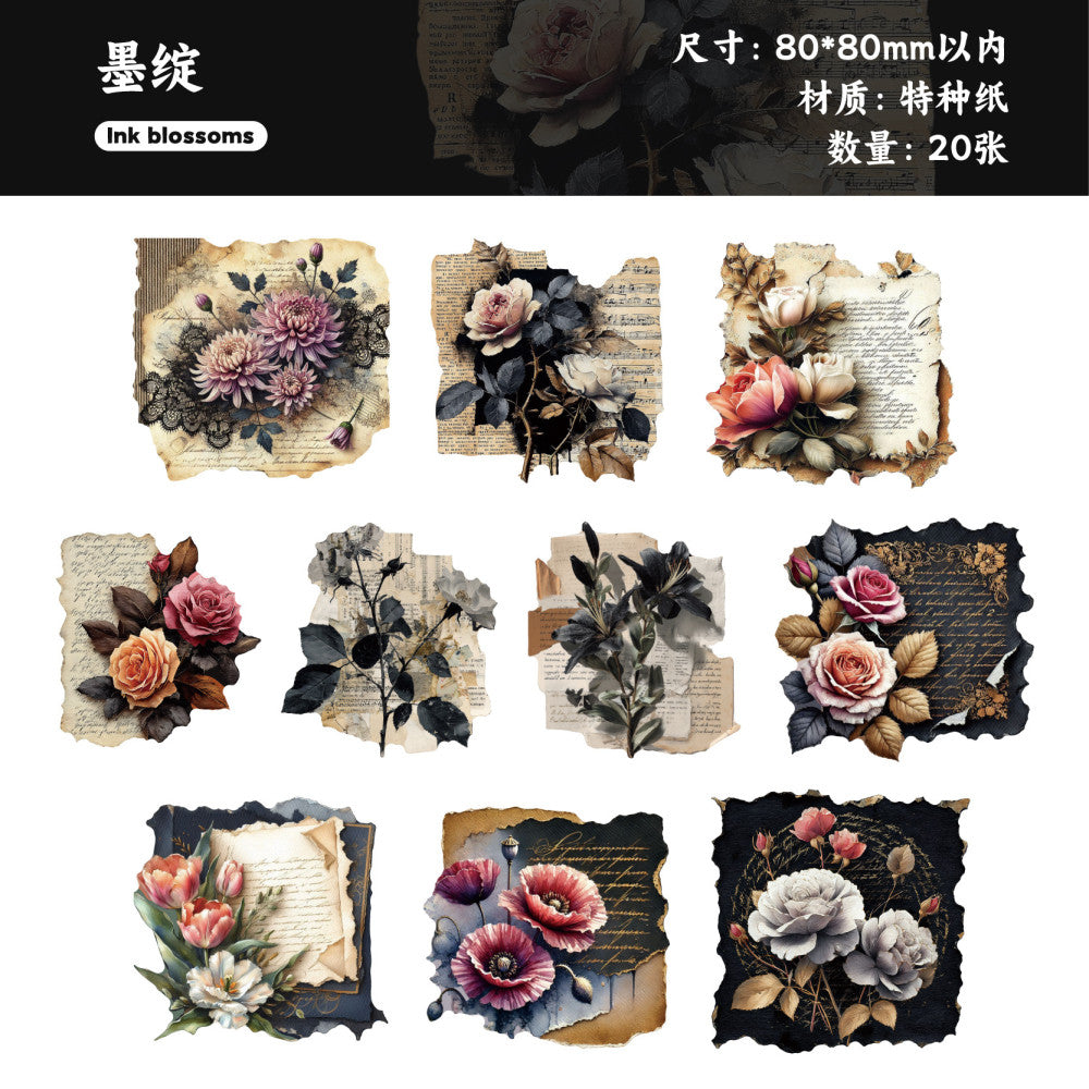 Retro Plant Writing Base Note Paper 20 Sheets image 9