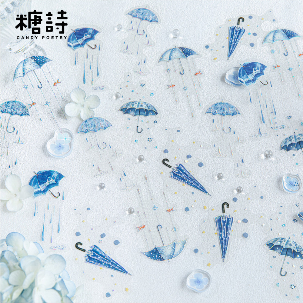 Rainy Season Umbrella Theme PET Stickers 20 Sheets image 1