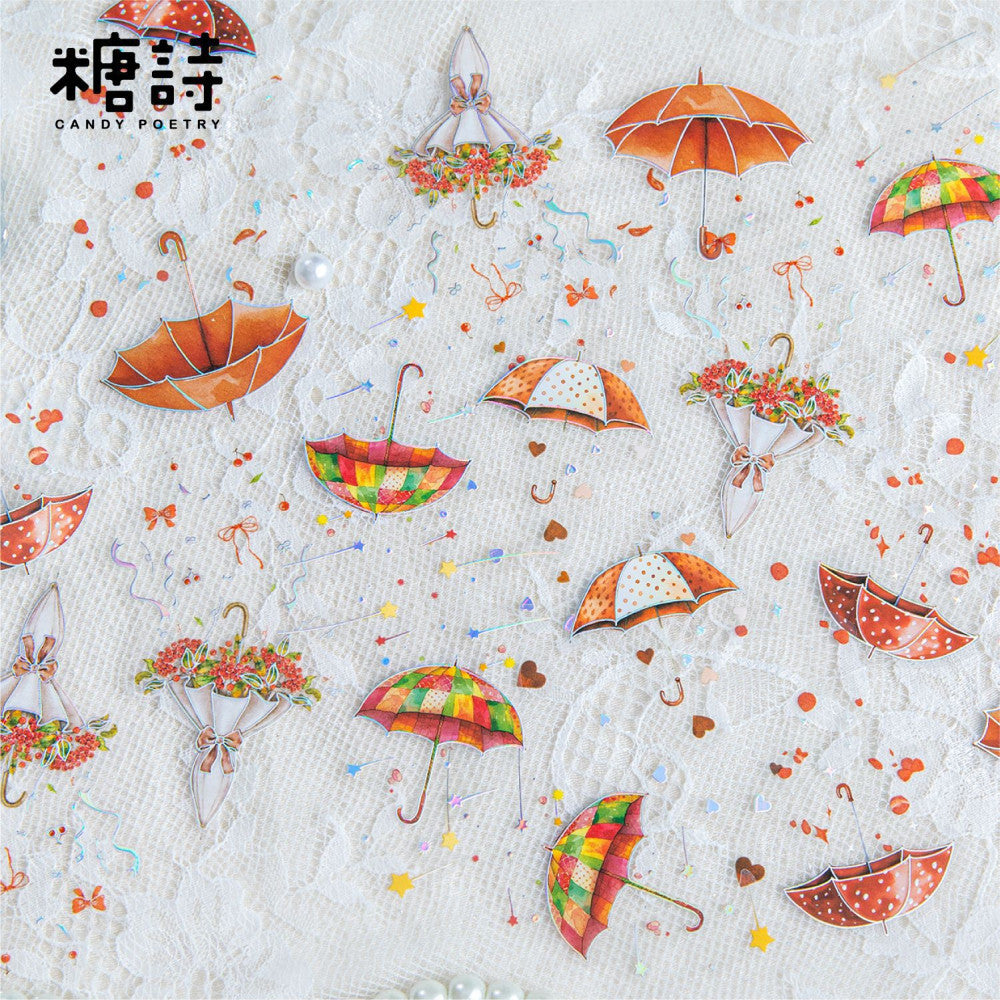 Rainy Season Umbrella Theme PET Stickers 20 Sheets image 3