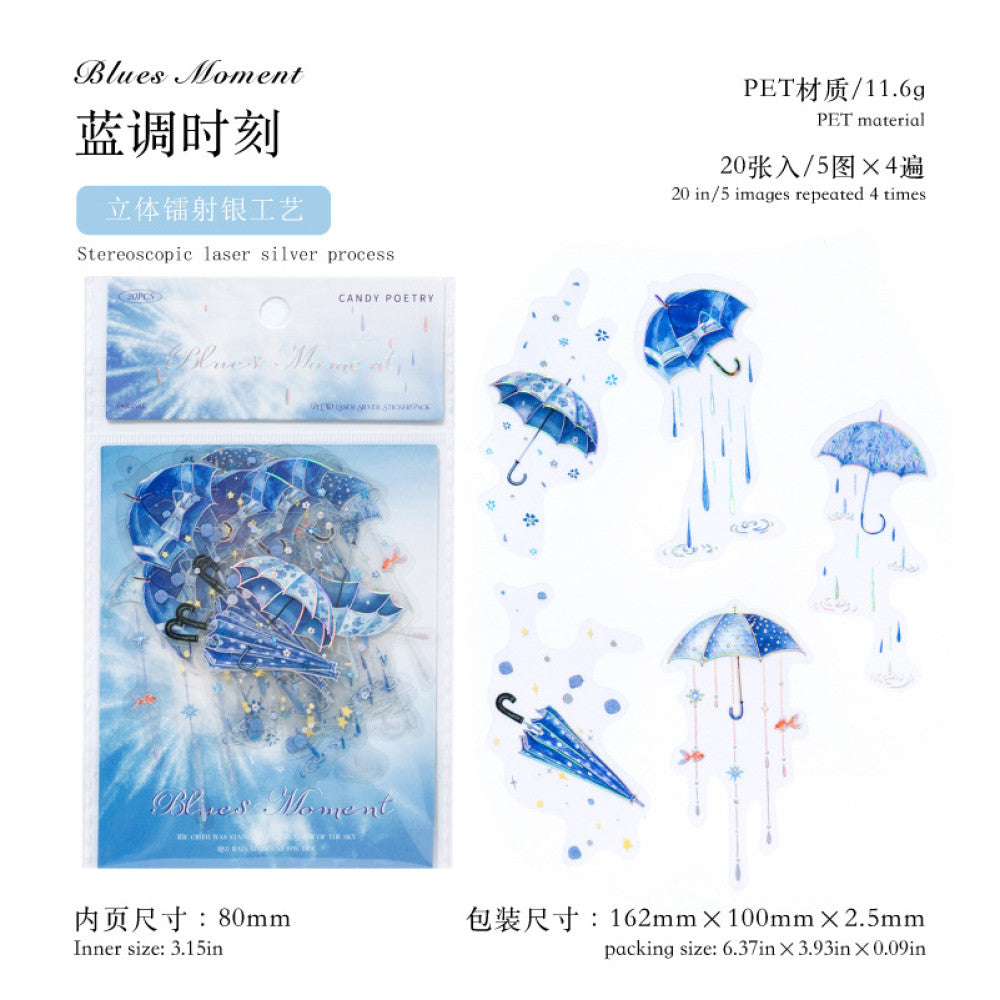 Rainy Season Umbrella Theme PET Stickers 20 Sheets image 8