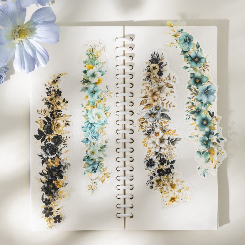 Large size flower PET stickers 6 Styles 10 Sheets image 2