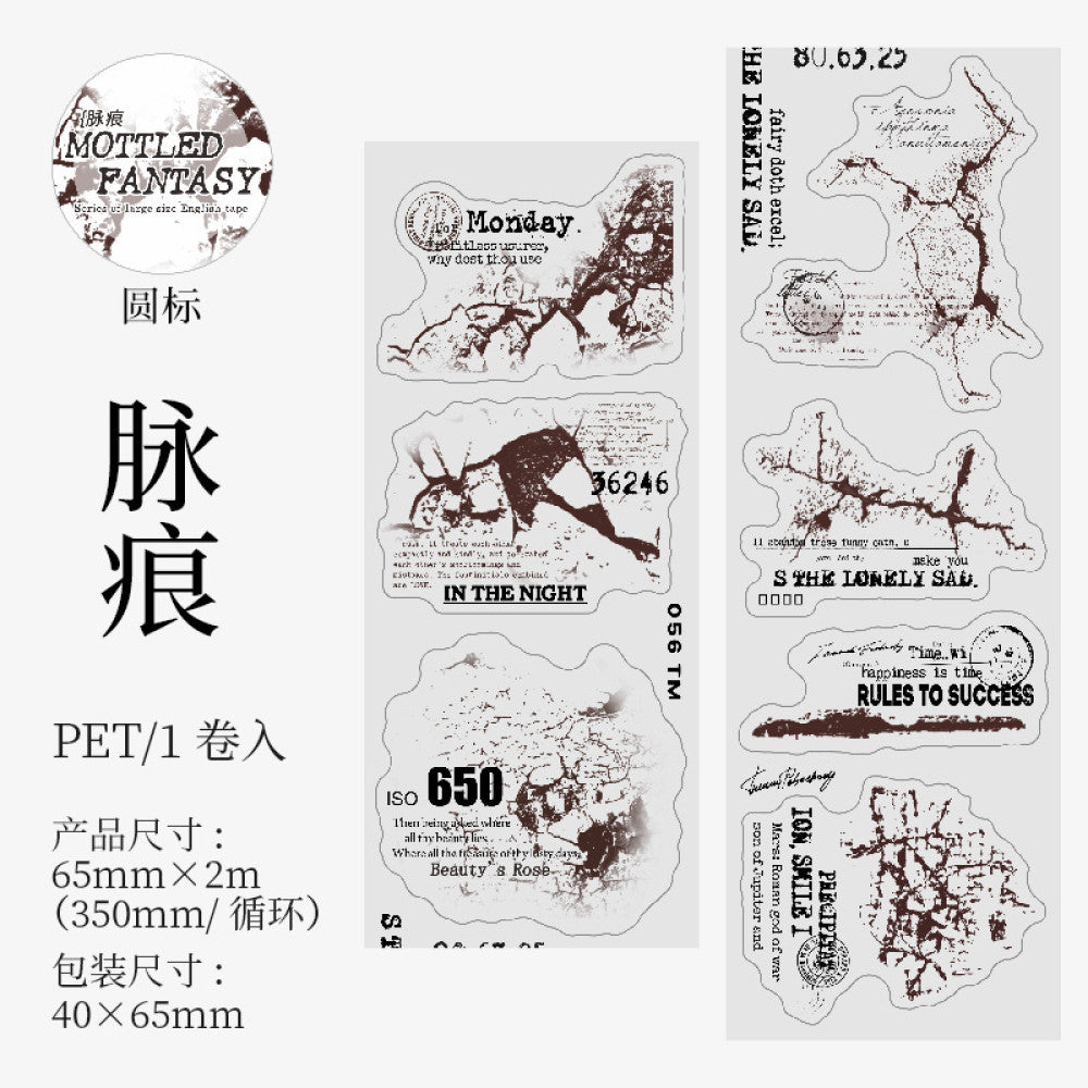 Mottled Fantasy Series Textured PET Tape 6 Styles 6 5cm 2m image 10