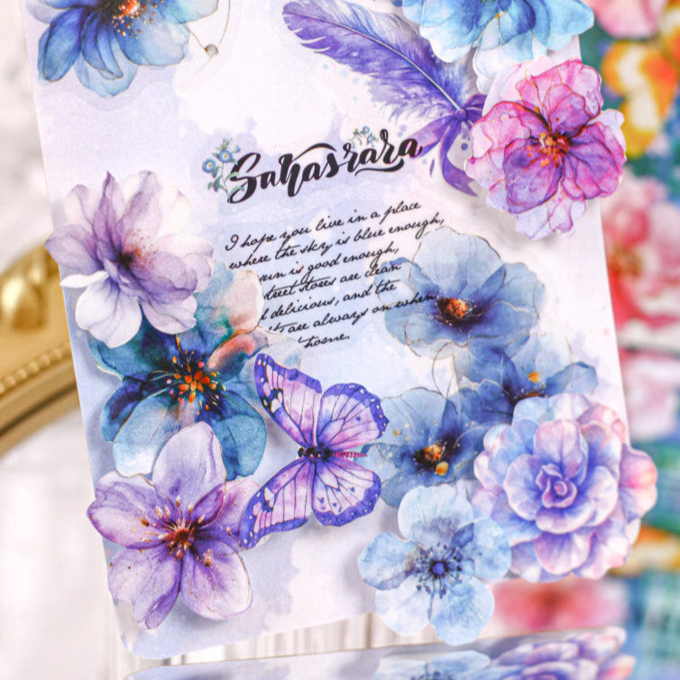 Flower ink series PET sticker pack image 0