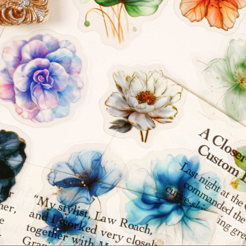 Flower ink series PET sticker pack image 2