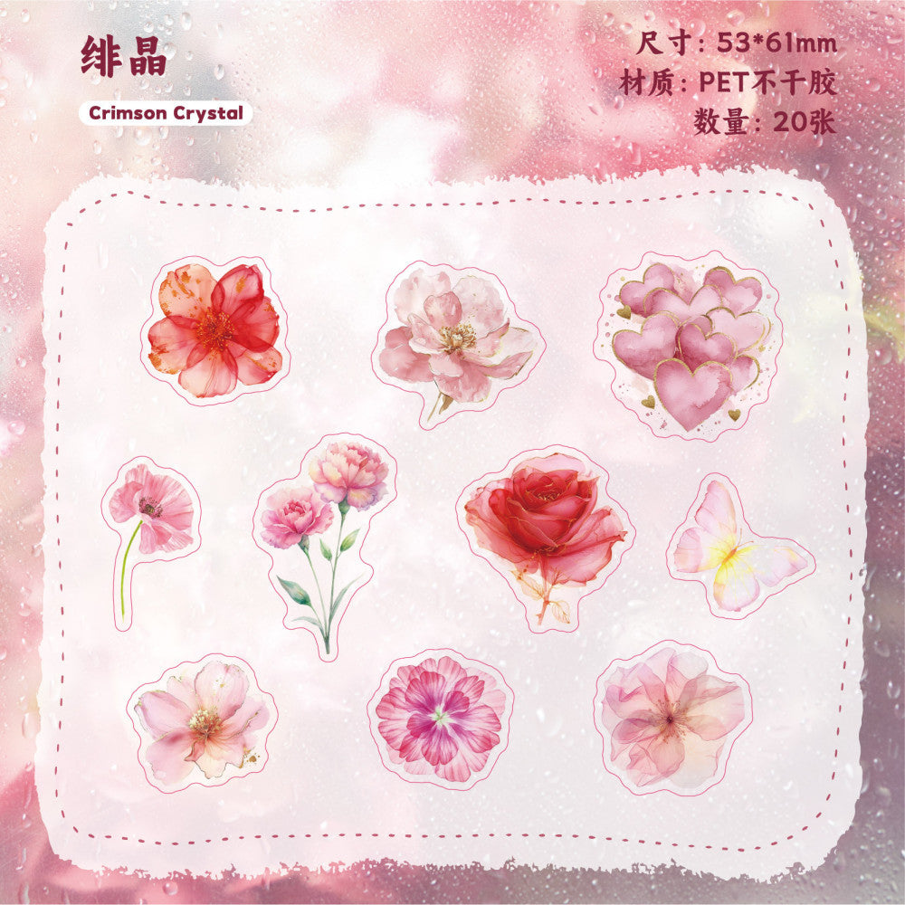 Flower ink series PET sticker pack image 5