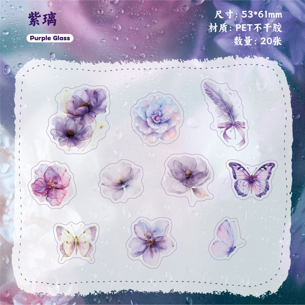 Flower ink series PET sticker pack image 7