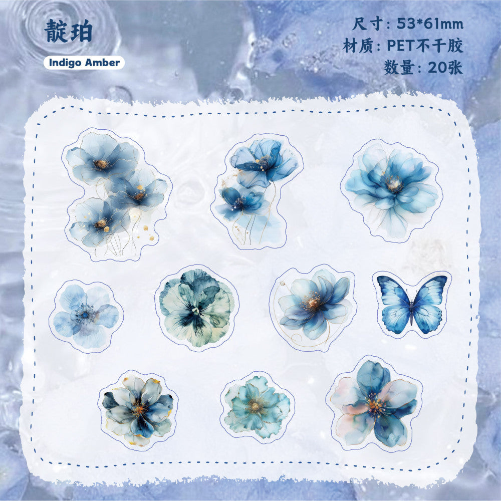 Flower ink series PET sticker pack image 8