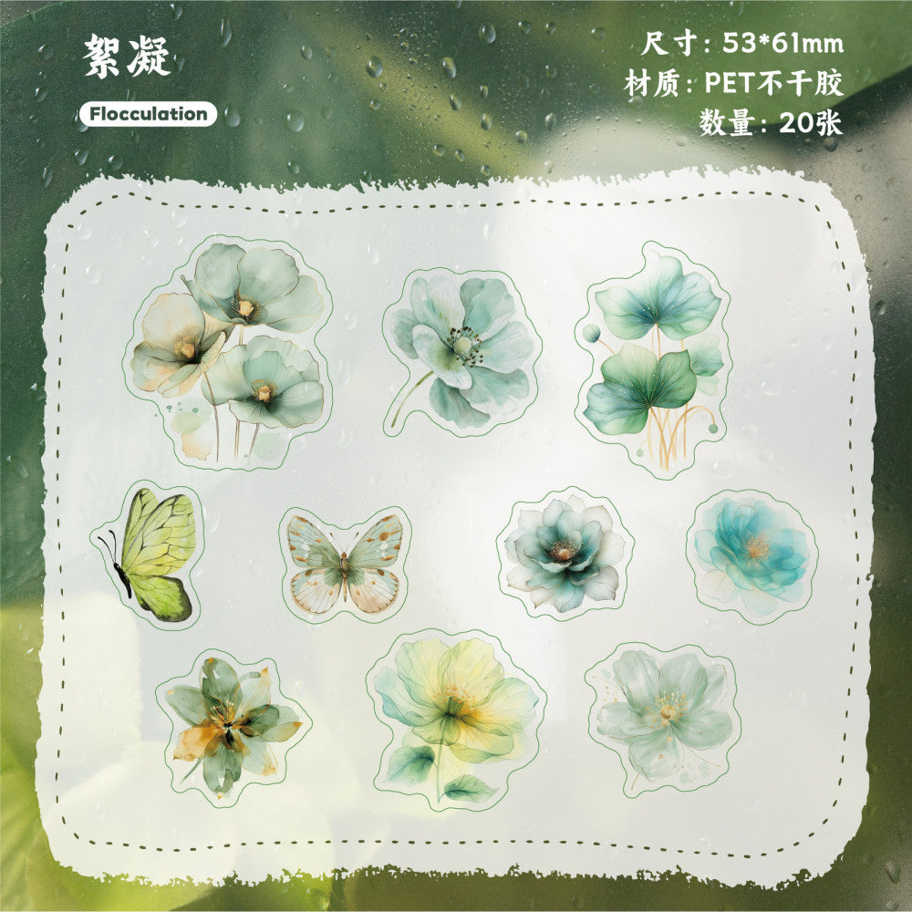 Flower ink series PET sticker pack image 9