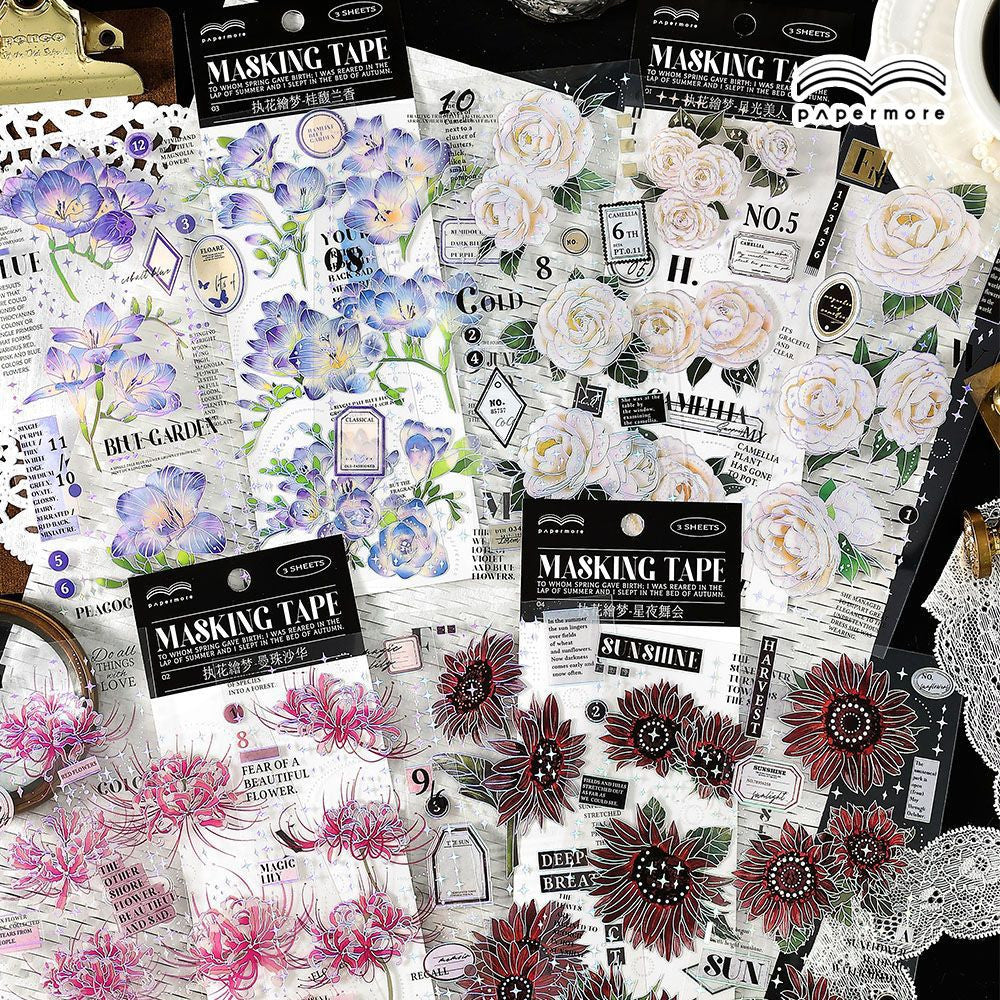 Flower Dream Series PET Stickers 4 Styles image 0