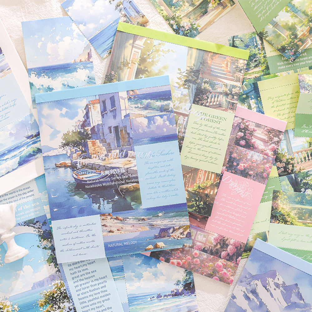 Tearable Notepads Natural Melody Series Material Paper 6 Options image 0