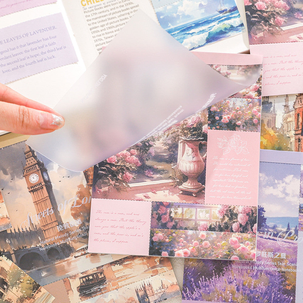 Tearable Notepads Natural Melody Series Material Paper 6 Options image 1