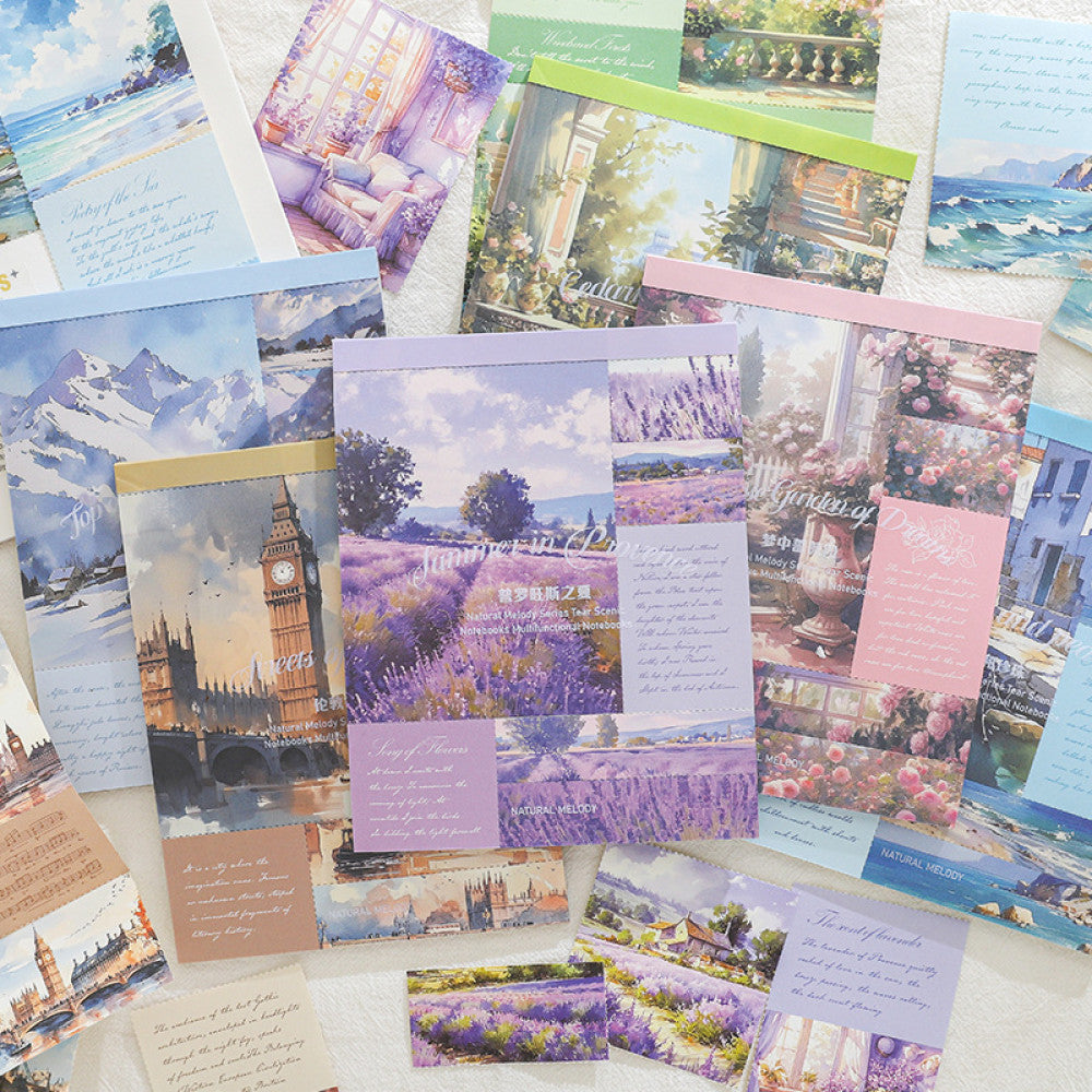 Tearable Notepads Natural Melody Series Material Paper 6 Options image 2