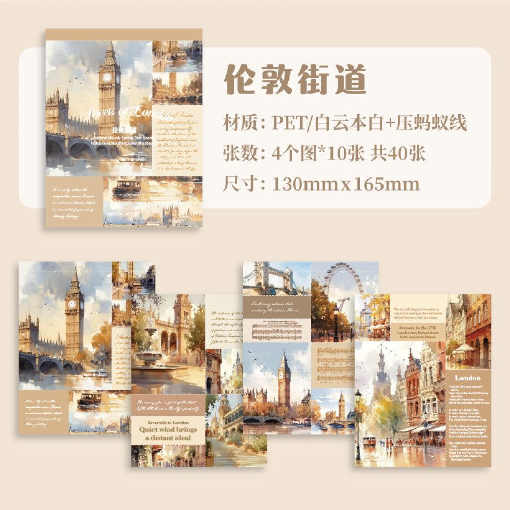 Tearable Notepads Natural Melody Series Material Paper 6 Options image 5