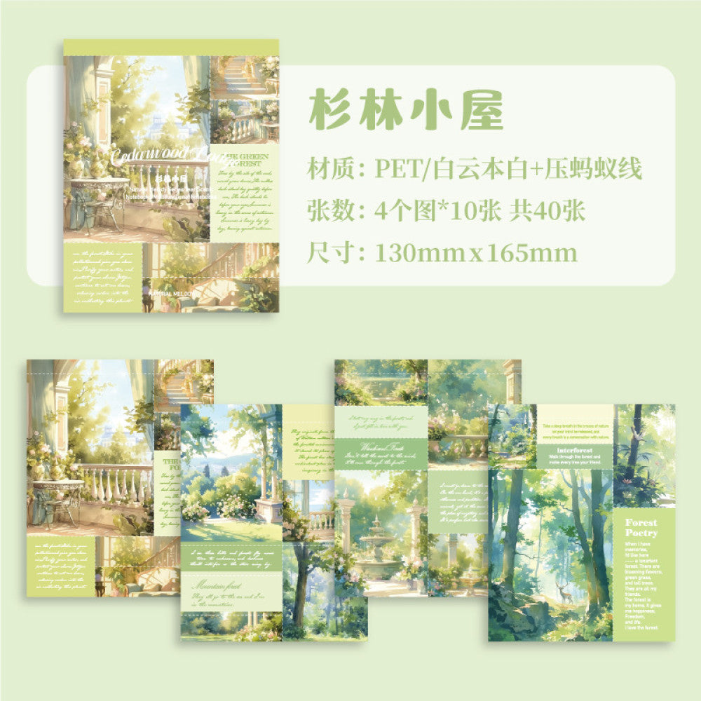 Tearable Notepads Natural Melody Series  Material Paper 6 Options