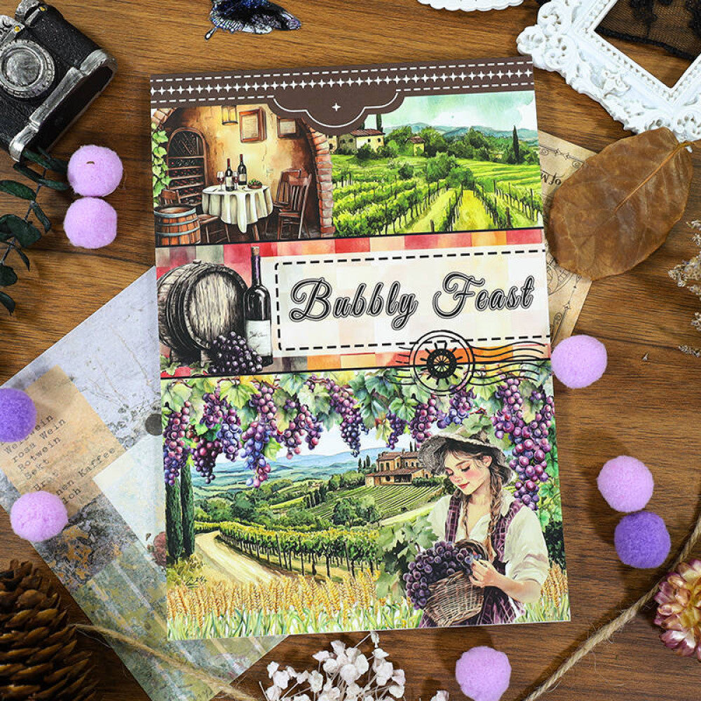 Magic retro literary handbook sticker book 11 Styles image 1