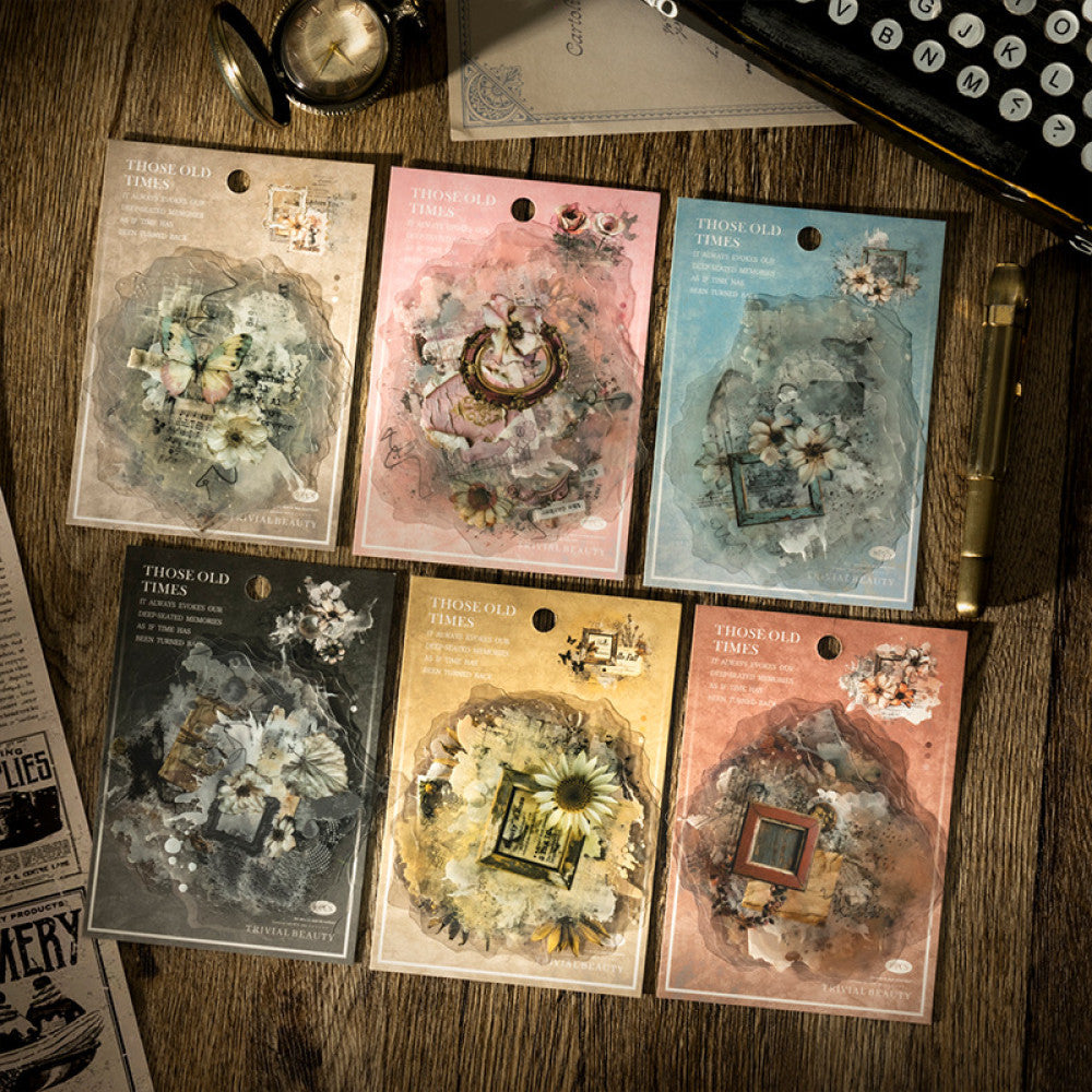 Old Times Series Retro Floral Themes 10 Sheets 6 Types image 0