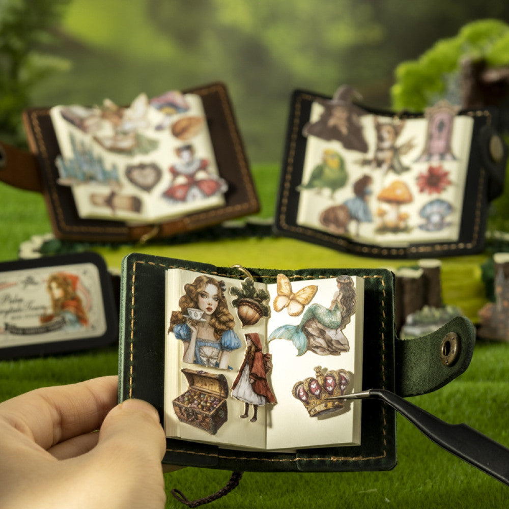 Fairytale Town Series Miniature Landscape Paper Stickers 6 Types 60 Pcs image 3