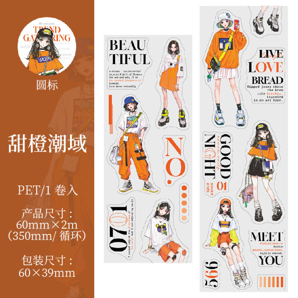 Fashion Weekly Series PET Tape 6 Character Types 6cm / 2m