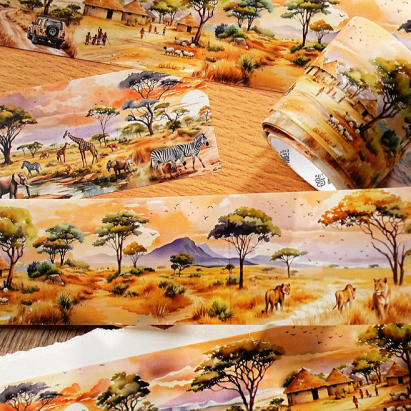 Free Wind Series Watercolor Landscape PET Tape 6 Selections 4 5cm 2m image 4