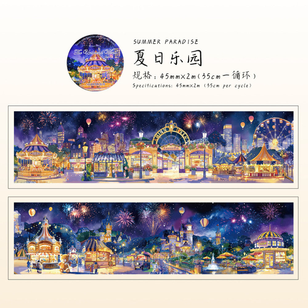 Free Wind Series Watercolor Landscape PET Tape 6 Selections 4 5cm 2m image 9