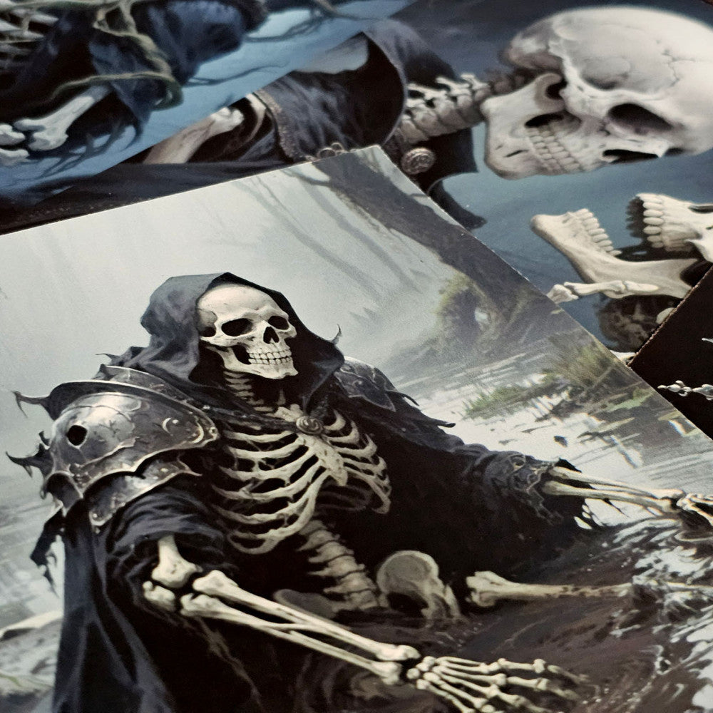 Original Dark Gothic Skull Rose Material Paper 14cm 19cm image 4